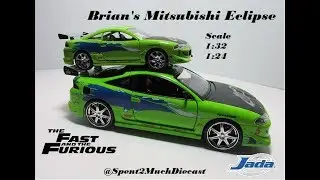 Brian's Mitsubishi Eclipse Diecast The Fast And The Furious Jada