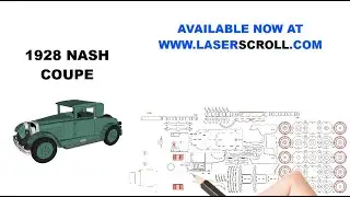 1928 NASH COUPE  Laser Cutting Pattern or Template