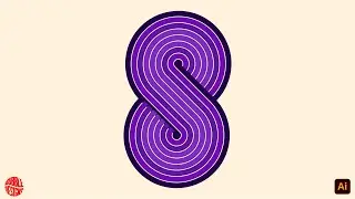 How to Color Number 8 Design in Adobe Illustrator