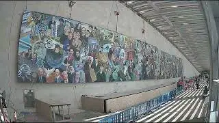 תיעוד טיים לאפס (time lape) - תליית תמונה נמל תעופה בן גוריון