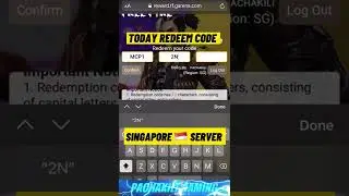 Today Redeem Code MCP Major Season 3 | Singapore 🇸🇬 server #shorts