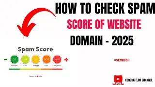 How To Check The Spam Score Of Website Domain 2026 - Using SEMRUSH