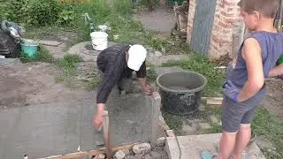Бетонирую дорожку к мастерской. Таймлапс