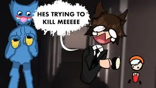 || HES COMING FOR US! || PoppysPlaytime RecRoom (with friend)
