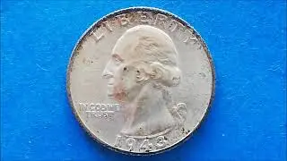 1943 D Die crack obverse  & a little double die Washington Quarter Dollar