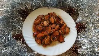 How to fry frozen mussels without shells in a pan