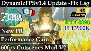 The Legend of Zelda: Tears of the Kingdom ~ Dynamic FPS 1.4 Fix Lag | Ryujinx PR | Performance Gain