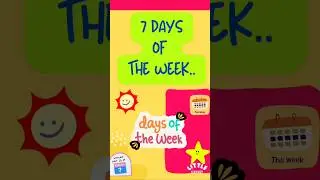 Colorful Days of the Week | Perfect for Young Learners 