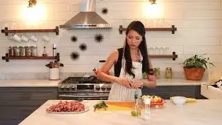 How to make Vietnamese PORK SKEWERS and ROSEMARY VEGGIE KEBABS Recipe by Thuy Phan (Part 2)
