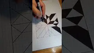 How to draw an optical illusion of a star in a box #shorts #viralvideo #art #trend