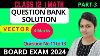 Class 12 Math Question bank solution 2024 |Vector chapter question bank|CHSE board exam 2024 |Part 3