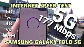 SAMSUNG GALAXY FOLD 5G REAL SPEED TEST - 4K
