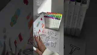 relaxing colouring with art markers 💌