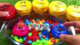 Satisfying Video |  colorful M&m's a lot of box and dark hero girls ASMR VIDEO