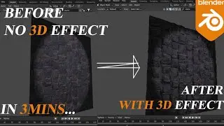 3D Effect to TEXTURES in BLENDER 3D | *SUBDIVISION