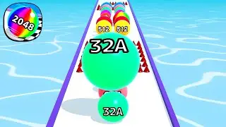 Ball Run 2048 - All Levels Gameplay Android, iOS ( Levels 2210 )