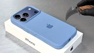 iPhone 17 Pro Unboxing 1TB + Accessories (Silicone Case Winter Blue) Aesthetic ASMR