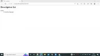 Description List created in HTML Form | Description list