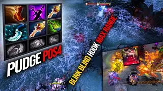 Epic Blink + Blind Hook Max Range!!! Crazy 24Kills Pudge Pos4 Saved The Game | Pudge Official