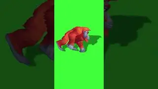 RUNNING APE Green Screen Video Chrome Key Animation Green Screen Corner Animals Children Kids Zoo