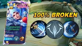 UPDATE ZILONG BEST BUILD AND EMBLEM 2025!! 99.9% BROKEN 🗿