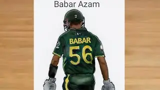 How to draw Babar Azam (Pakistan cricketer) back side || Babar Azam drawing || Babar Azam