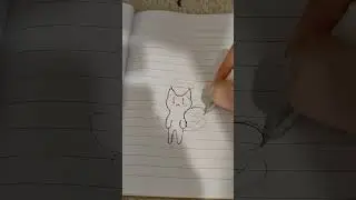 как нарисовать котика ангелочка (рисовала сама)