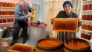 🍯From Beehive to Table | Harvesting Honey & Cooking Traditional Azerbaijani Khashil