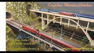 Roco Railjet CD und Railjet OBB in Capkamodellbahn Spur H0