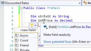 Discounted Rates Program in VB.NET