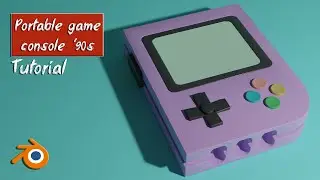 portable game console '90s in blender 3.3