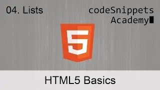 HTML Fundamentals 04. Ordered, Unordered and Dictionary Lists: ol, ul, li, dl, dt, dd