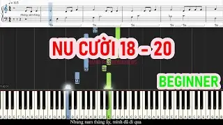 Nụ Cười 18 20 - Doãn Hiếu | PIANO For BEGINNERS