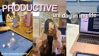 STUDY VLOG🎧 | productive uni day in my life, how i study, motivation, studying at the uni of Bath