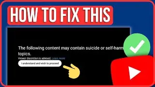 YOUTUBE I UNDERSTAND AND WISH PROCEED NOT WORKING FIX (Tutorial)