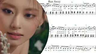 Tzuyu of Twice — Run Away 악보 Piano Sheet Music