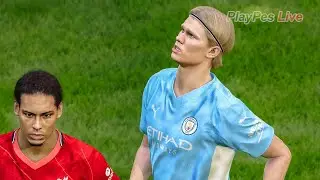 eFootball PES Gameplay - Manchester City vs Liverpool - Full Match ft. Haaland