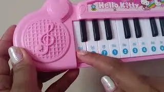 6 minutes satisfying with Unboxing hello kitty mini piano /ASMR