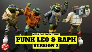 2024 PUNK DISGUISE LEONARDO & RAPHAEL VERSION 2 | Cartoon TMNT | NECA Toys