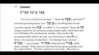 Lesson 4: Psalm 119:4