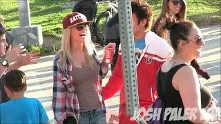 Giving FREE HUGS With a Boner Prank!