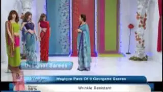 Magique Set Of 3 Georgette Sarees Rangrangella Combo