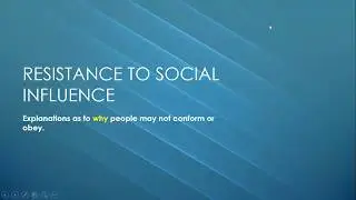 Resistance to Social Influence