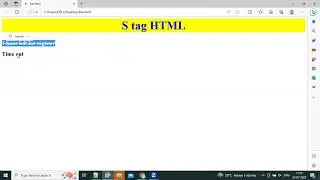 How to use s tag in HTML