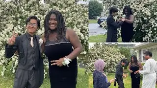 My Senior Prom 2022 Vlog Part 1 Picking Up My Date, Struggling To Tie Wrist Corsage, Taking Pictures