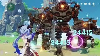Ganyu VS 4 Ruin Guardians -  Genshin Impact