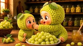 ❤️ Cute Fruits Babies Eating Juicy Grape 🍇| Funny Fruit Baby Animation