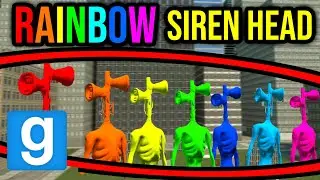 RAINBOW SIREN HEAD HORDE!! (Garry's Mod Sandbox)