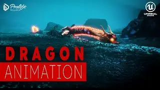 Majestic Dragon Swimming in Realistic 3D Ocean Simulation | Stunning Animation Showcase