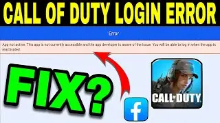 Call Of Duty Facebook Login Error | Codm Facebook Login Error | Codm Login Error 2023